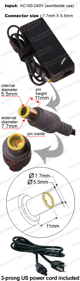 AC Power Adapter for IBM-Lenovo Laptop