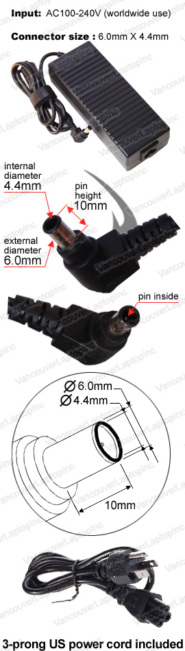 AC Power Adapter for Sony Laptop