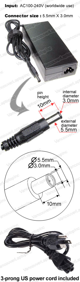 AC Power Adapter for Samsung Laptop